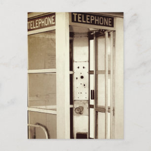 Alte Telefonzellen Fotografie Postkarte