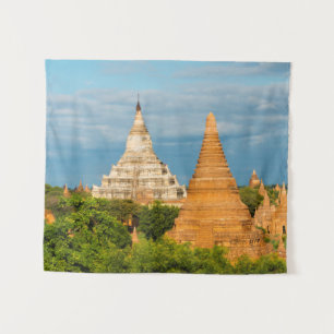 Alte Tempel und Pagoden   Bagan Wandteppich