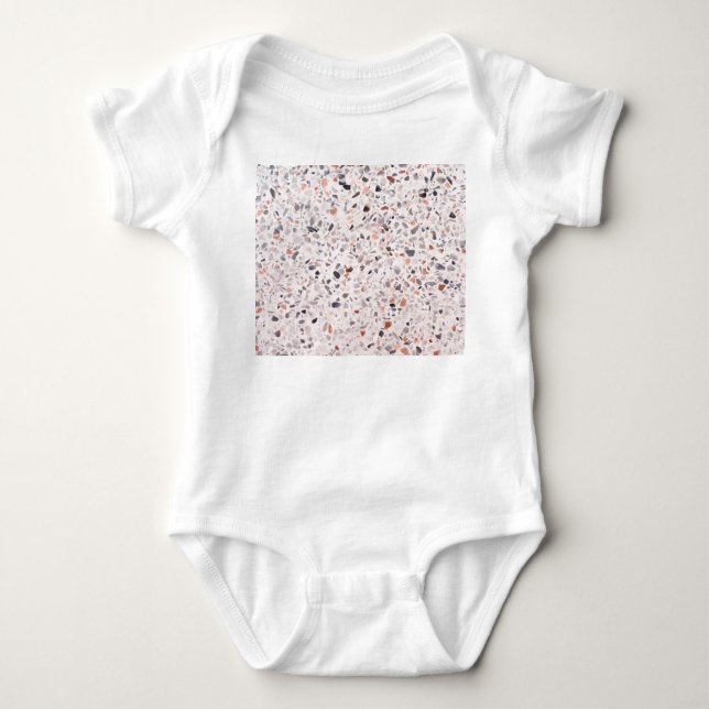 Alte Terrazzo Textur, hemmen Muster. Baby Strampler (Vorderseite)