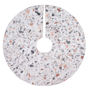 Alte Terrazzo Textur, hemmen Muster. Polyester Weihnachtsbaumdecke