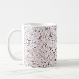 Alte Terrazzo-Textur, Korbmuster. Kaffeetasse