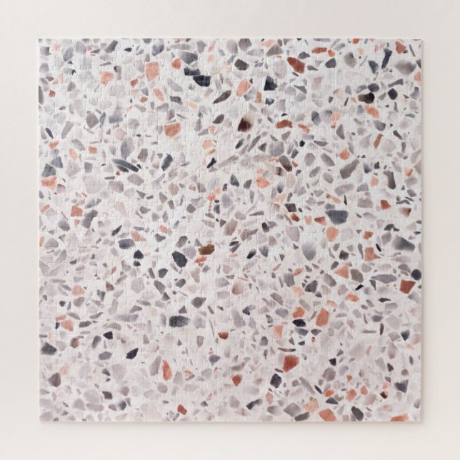 Alte Terrazzo-Textur, Korbmuster. Puzzle (Vertikal)