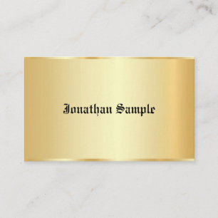 Alte Text Personalisierte Glamour Faux Gold Vorlag Visitenkarte