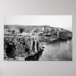 Alte Tiberien am Meer von Galiläa Poster