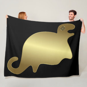 Alte Tiere - Gold-Siegel Fleecedecke