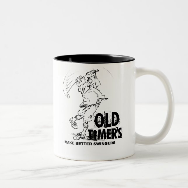 Alte Timer-Golf-Tasse Zweifarbige Tasse (Rechts)