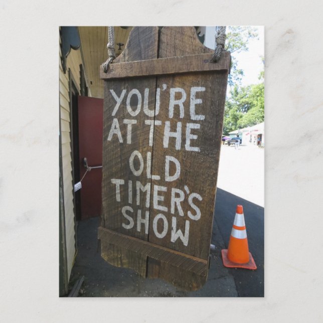 Alte Timer unterschreiben Postkarte (Vorderseite)