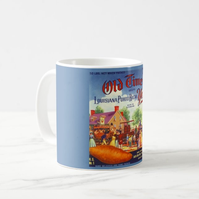 Alte Timer Yams Label Kaffee Tasse (Vorderseite Links)