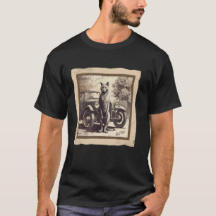 Alte Tom-Katze Vintage-Fahrzeug Automobil Auto T-Shirt