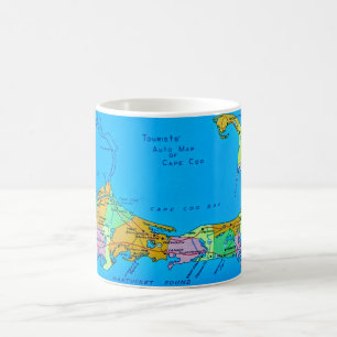 Alte Touristenkarte von Cape Cod Kaffeetasse