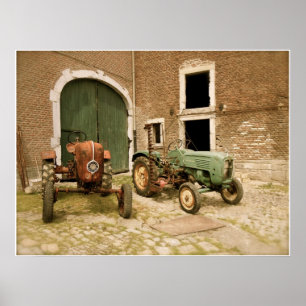 Alte Traktoren Canvas Print Poster