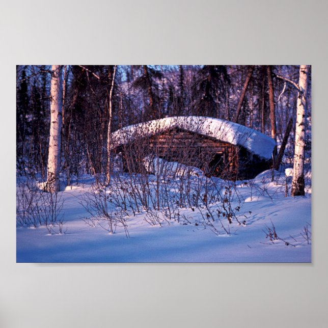 Alte Trapper-Kabine Poster (Vorne)