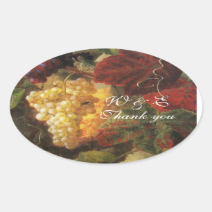 ALTE TRAUBENVINEYARD WEIN TEST PARTY,Vielen Dank Ovaler Aufkleber