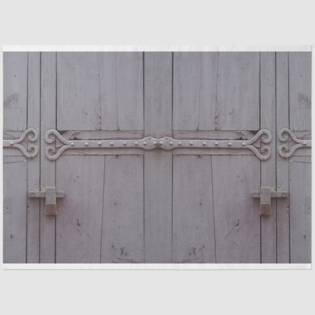 Alte Tür Hinged Gray Rustic Decoupage 20x30  Seidenpapier (Vorderseite)