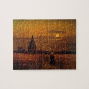 Alte Turm in den Feldern von Vincent van Gogh Puzzle
