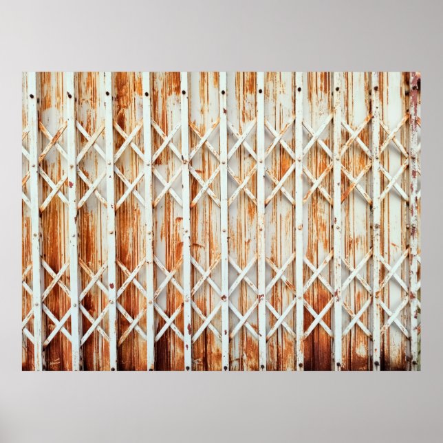 Alte Türverkleidungen sind rostet. abstrakt, antik Poster (Vorne)