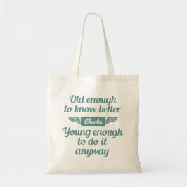 "Alte u. junge" Name-Tasche bauscht sich Tragetasche