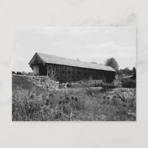 Alte überdachte Brücke Postkarte