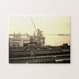 Alte Übersicht über den Hafen von Algier in Algeri Puzzle