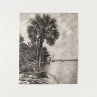 Alte Uferlinie Floridas Graphit-Skizze | Rockledge