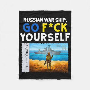 Alte ukrainische Briefmarke Flagge Stolz 2 Fleecedecke