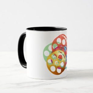 Alte und farbenfrohe Filmrolle Tasse