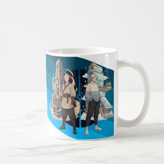 Alte und moderne Architektur Kontrastkunst Kaffeetasse (Rechts)