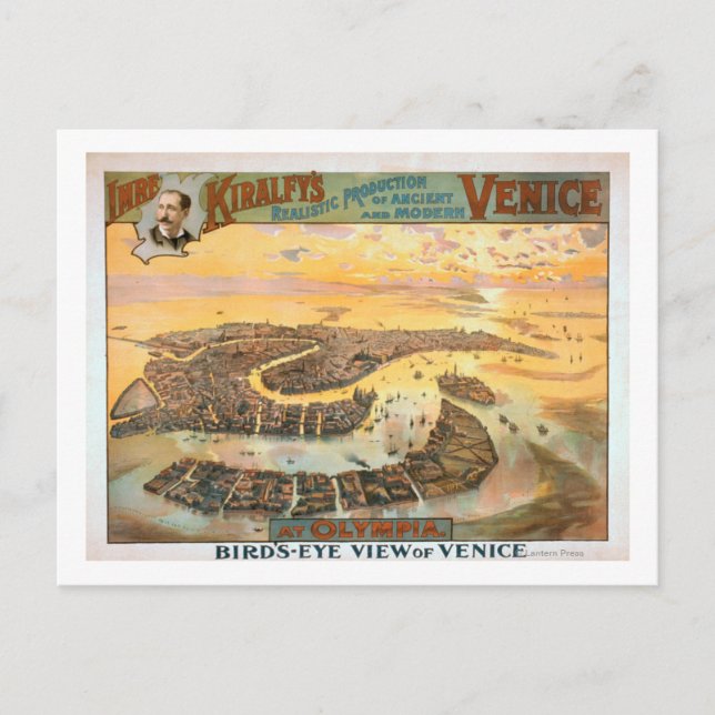 Alte und moderne Venedig bei Olympia Luftseilbahn Postkarte (Vorderseite)