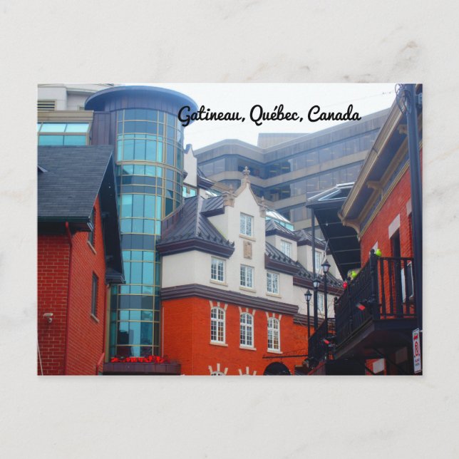 Alte und neue Gebäude Im Zentrum von Vieux Hull Postkarte (Vorderseite)