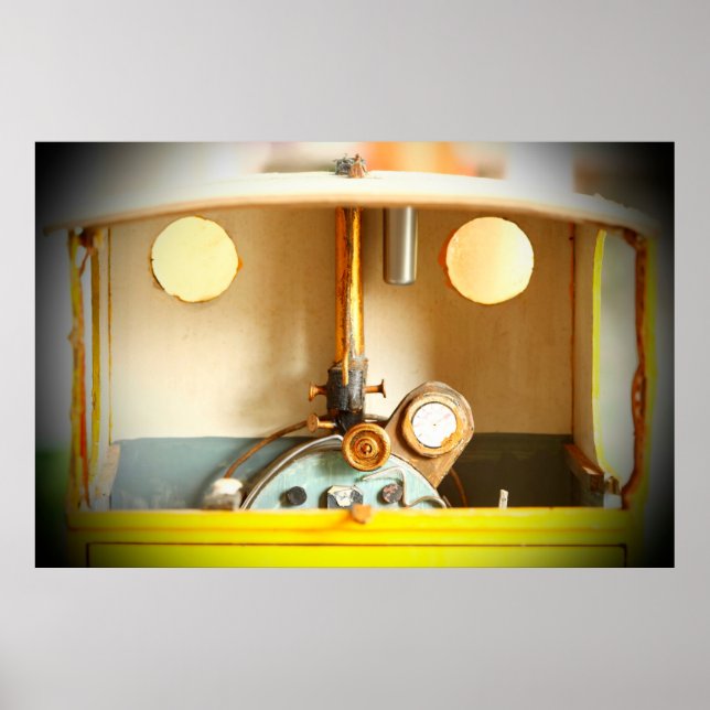 Alte und schmutzige Innenausstattung Kratzer-Gesta Poster (Vorne)