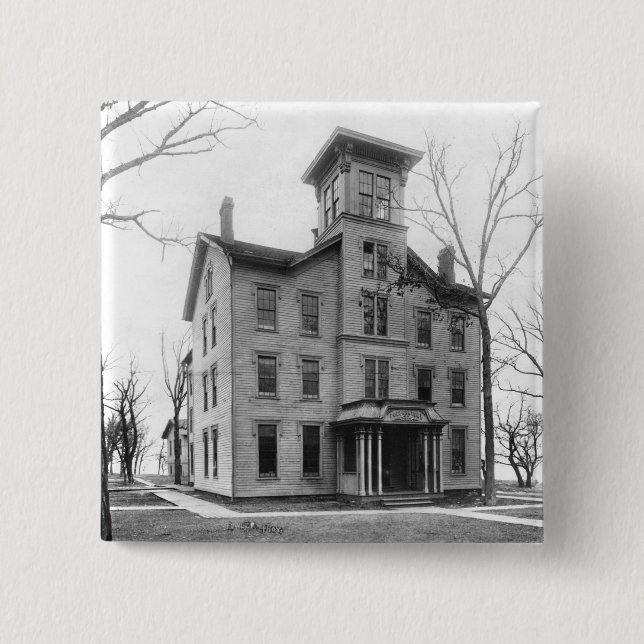 Alte Uni, Evanston, im Jahre 1855 errichtet Button (Vorderseite)