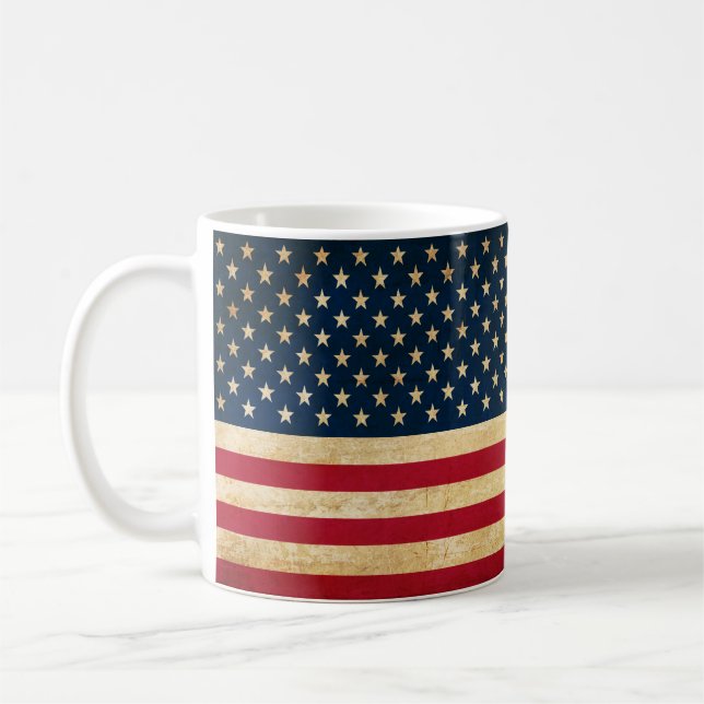 Alte USA-Flagge Tasse (Links)