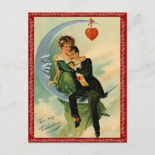 Alte Valentinstag-Postkarte Feiertagspostkarte