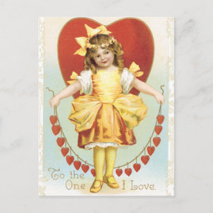 Alte Valentinstag-Postkarte Feiertagspostkarte