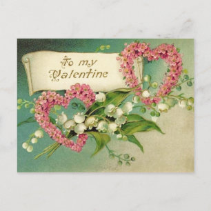 Alte Valentinstag-Postkarte Feiertagspostkarte