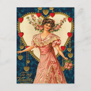 Alte Valentinstag-Postkarte Feiertagspostkarte