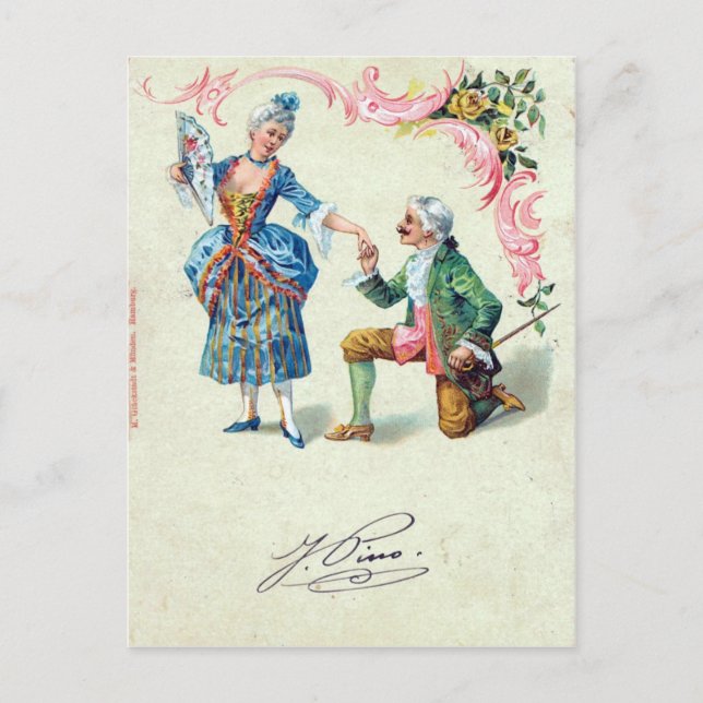 Alte Valentinstag-Postkarte Feiertagspostkarte (Vorderseite)