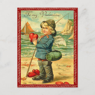 Alte Valentinstag-Postkarte Feiertagspostkarte