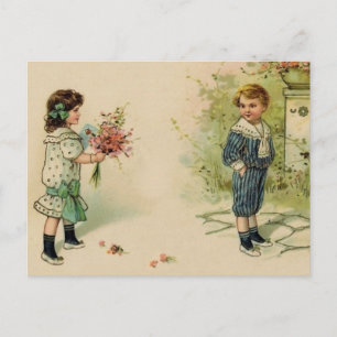 Alte Valentinstag-Postkarte Feiertagspostkarte