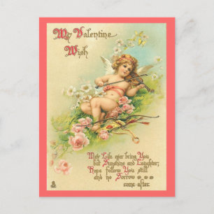 Alte Valentinstag-Postkarte Feiertagspostkarte