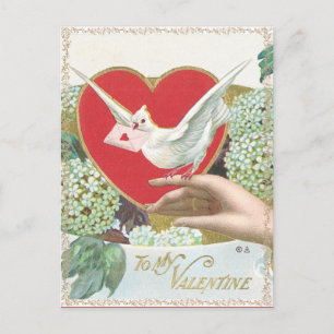 Alte Valentinstag-Postkarte Feiertagspostkarte