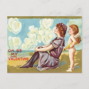 Alte Valentinstag-Postkarte Feiertagspostkarte