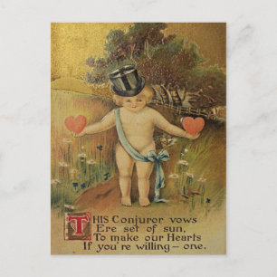 Alte Valentinstag-Postkarte Feiertagspostkarte