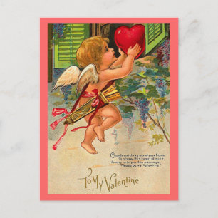 Alte Valentinstag-Postkarte Feiertagspostkarte