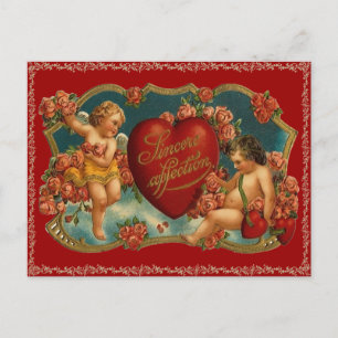 Alte Valentinstag-Postkarte Feiertagspostkarte