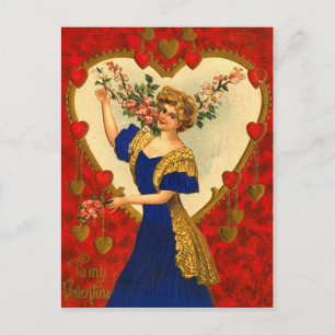 Alte Valentinstag-Postkarte Feiertagspostkarte