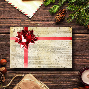 Alte Verfassung der Vereinigten Staaten Geschenkpapier
