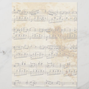 Alte vergilbte Musik Pergament-Briefkopf