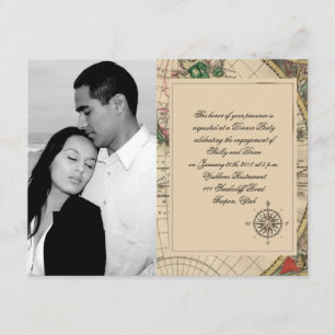 Alte Verlobung für Hochzeiten Einladung
