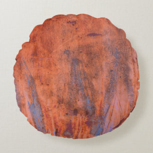 Alte verwitterte rostige Textur abstrakt, altert,  Rundes Kissen